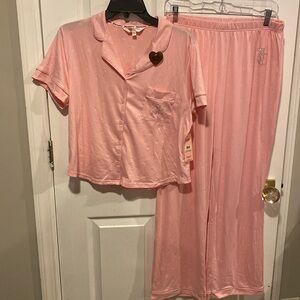 BNWT JUICY COUTURE Soft Pink Pajama Set Women's Size Medium